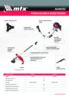 Nowość MTX. Podkaszarki spalinowe 9623557, 9623657.
